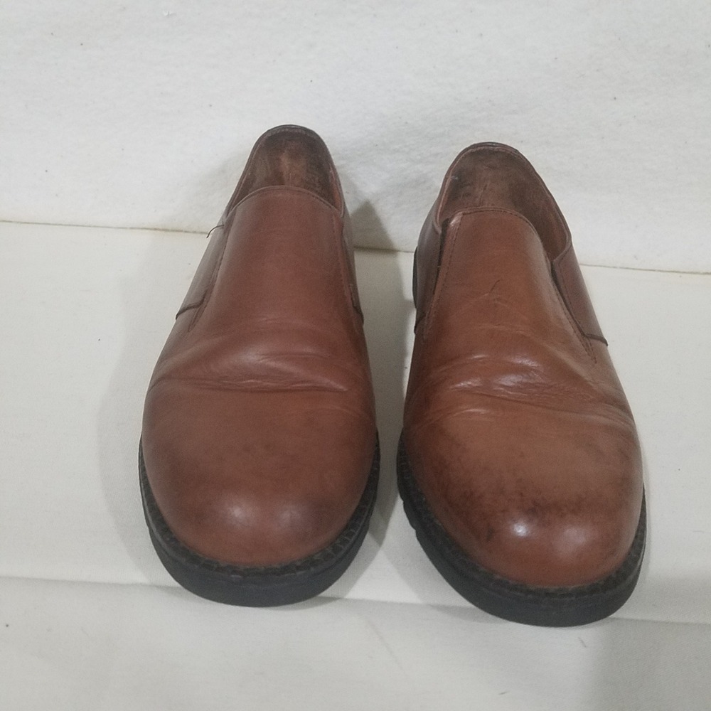 Eddie Bauer Brown Leather Slip On Loafers Women's 11M Casual Comfort business